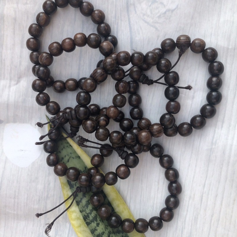 Vòng tay Mun sọc đen gỗ nhập khẩu Núm Hồ Lô  Đem lại May Mắn - Tài Lộc - Bracelet of HAHANCO
