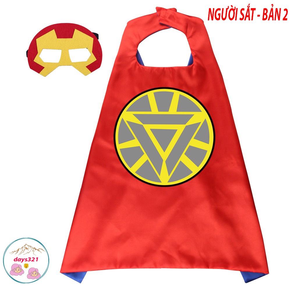 Bộ áo choàng + mặt nạ hóa trang người sắt siêu nhân marvel cho bé trai và bé gái