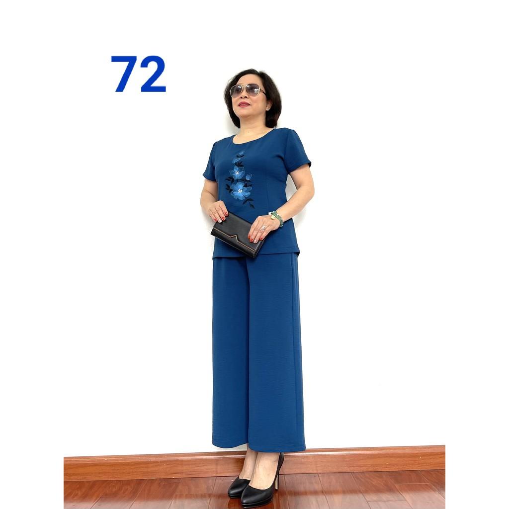 Đồ bộ trung niên đẹp 2021 -  Bộ đũi cao cấp - chất vải loại 1 - Không nhăn không xù khi giặt - (72) - Laddy_store