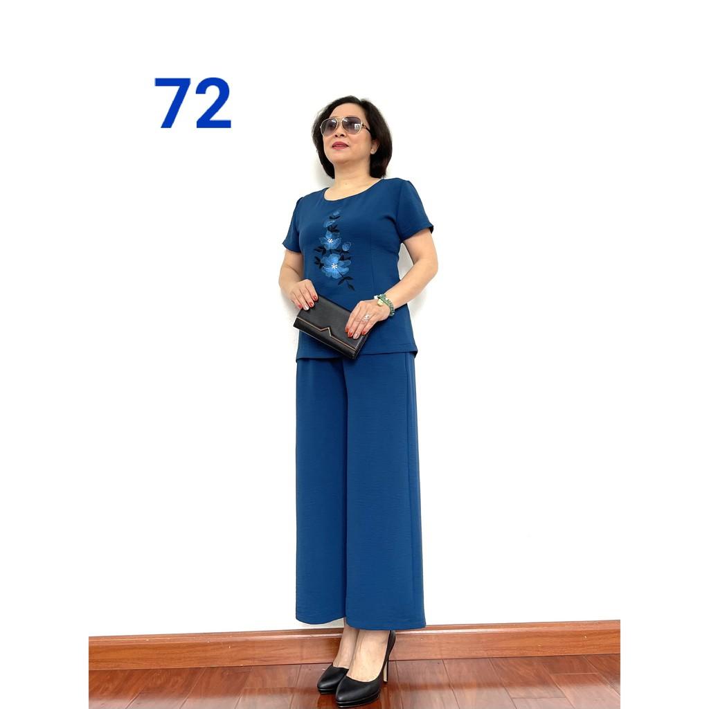 Đồ bộ trung niên đẹp 2021 - Bộ đũi cao cấp - chất vải loại 1 - Không nhăn không xù khi giặt - - Laddy_store