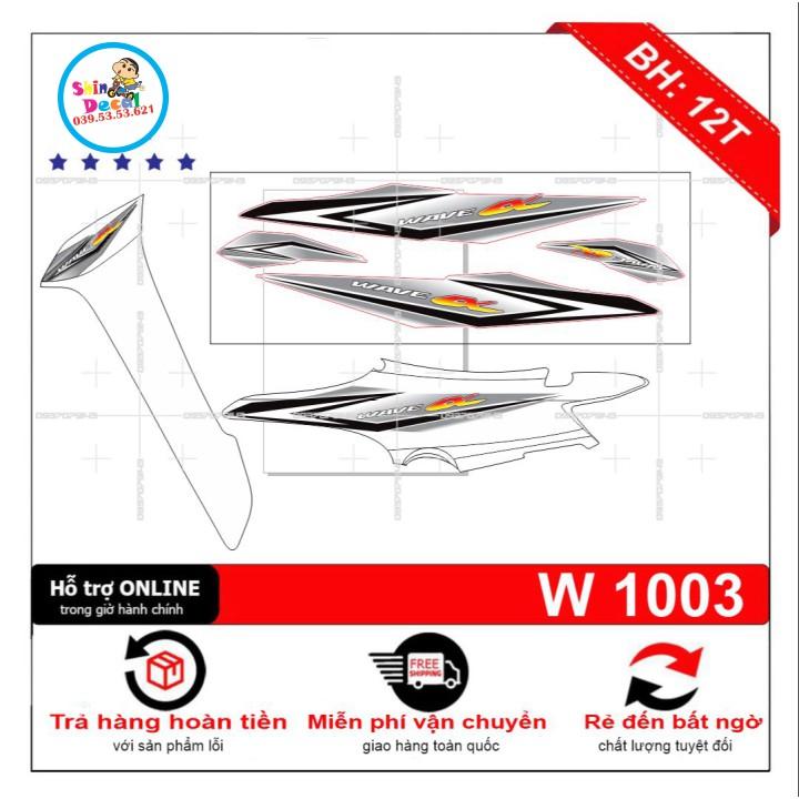 Tem rời wave a 2016 dán xe trắng