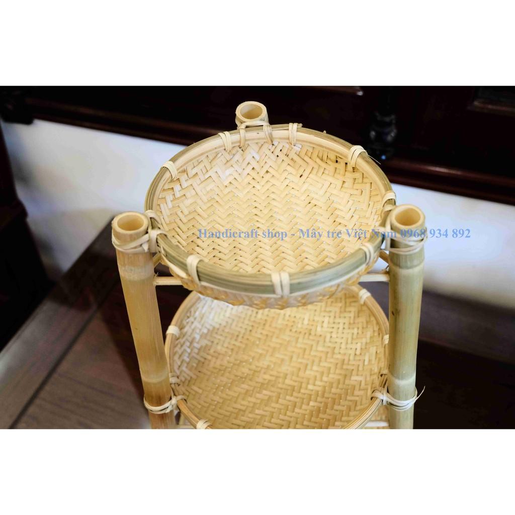 Kệ Trúc 3 Tầng - Đựng Hoa Quả - Hành Tỏi - Thân Thiện Môi Trường