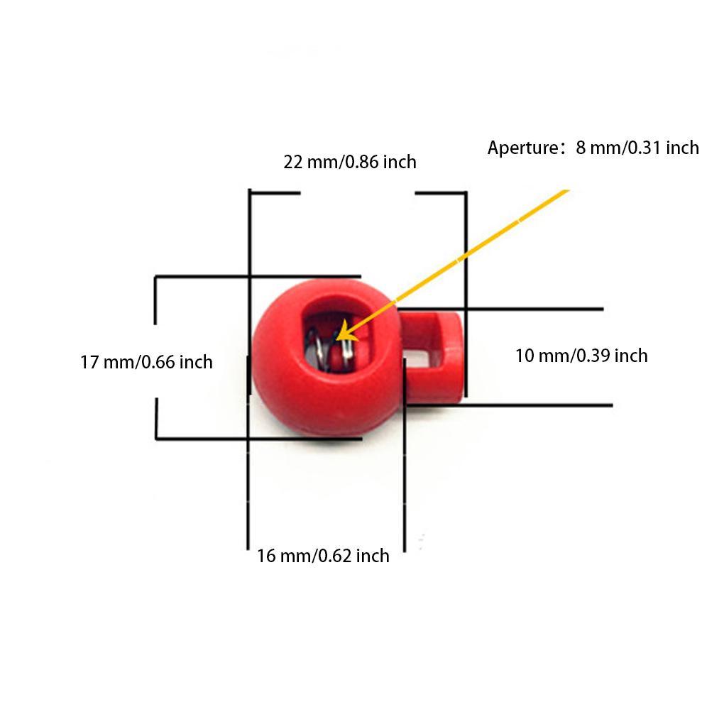 Set 2 Nút Chặn Dây Cáp Hình Cầu Tiện Dụng