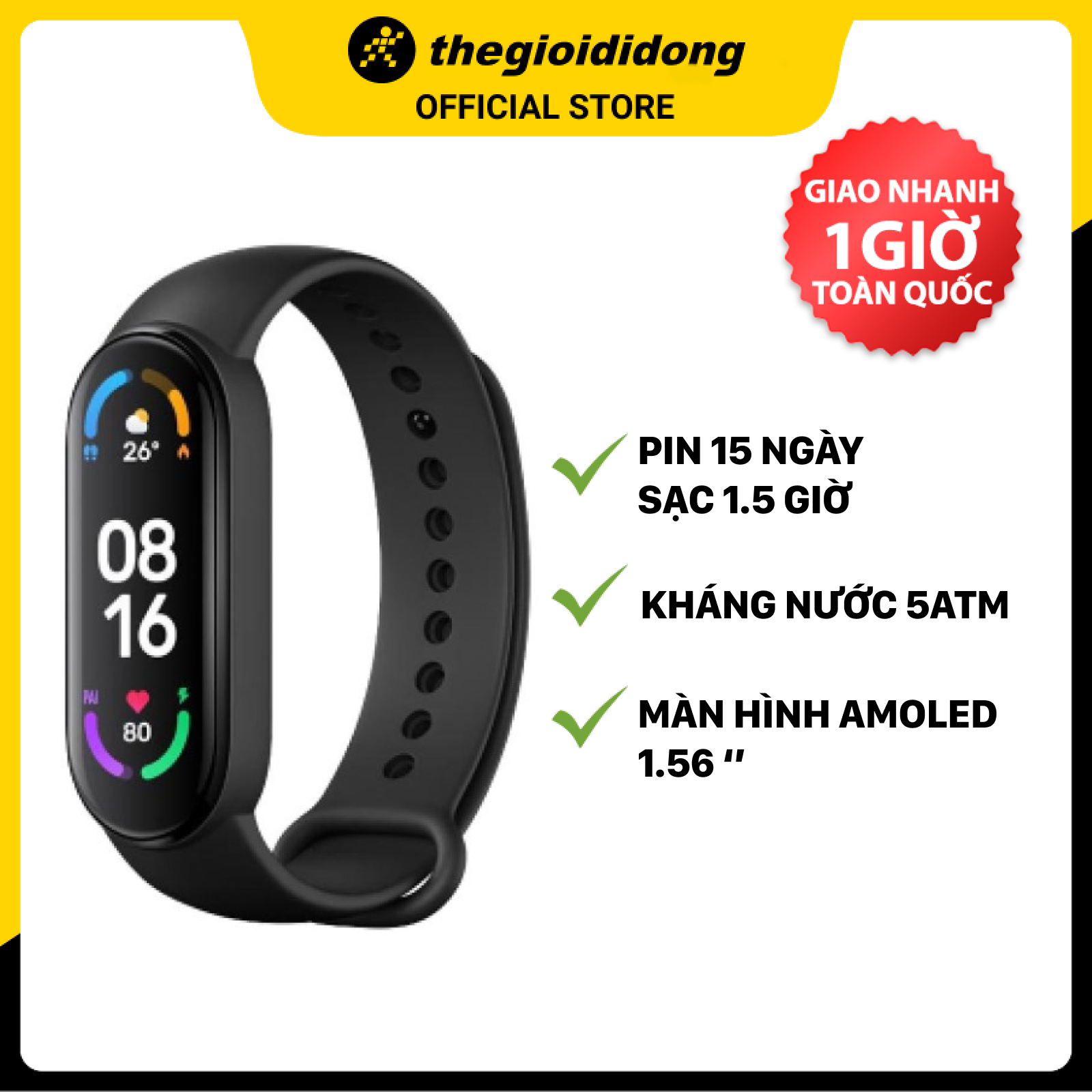 Vòng Đeo Tay Thông Minh Xiaomi Mi Band 6 - Hàng Chính Hãng