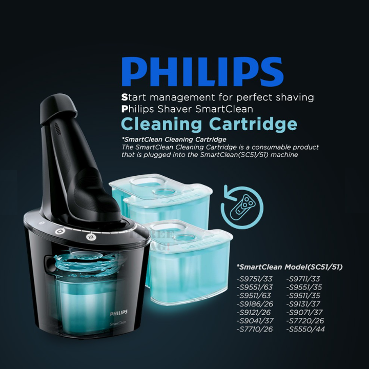 Bình nước rửa máy cạo râu Philips Cleaning cartridge JC302/52 - HÀNG NHẬP KHẨU