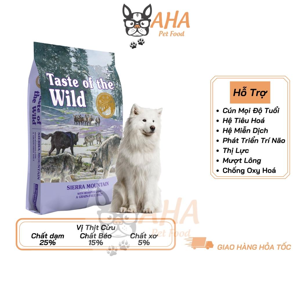 Thức Ăn Cho Chó Samoyed Taste Of The Wild Bao 500g Lông Bóng Mượt - Sierra Mountain Thịt Cừu, Trái Cây Rau Củ Quả