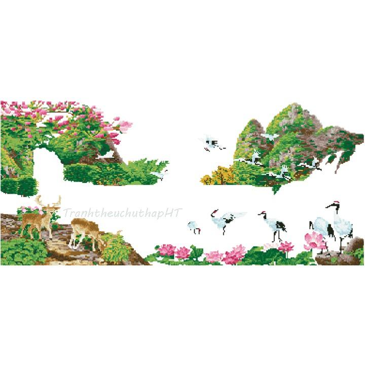 Tranh đính đá Sơn thủy hữu tình VS028 - tự đính