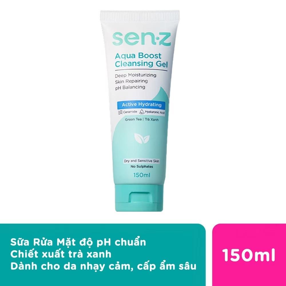 Gel Rửa Mặt SenZ Aqua Boost Trà Xanh Cho Da Khô 150ml