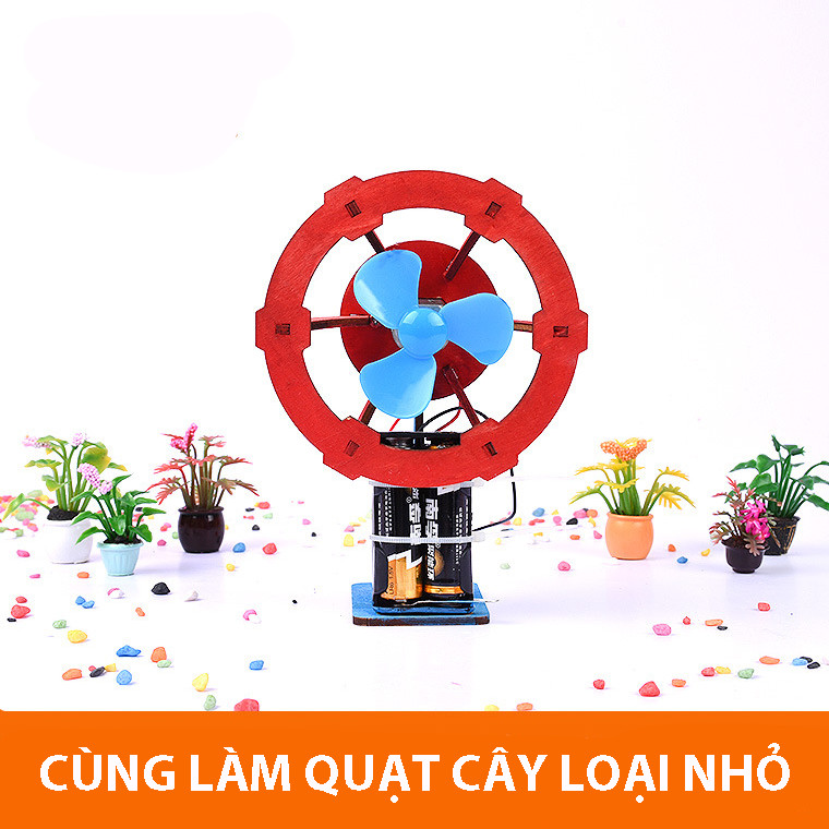 Bộ đồ chơi khoa học tự làm quạt điện mini bằng gỗ – DIY Wood Steam