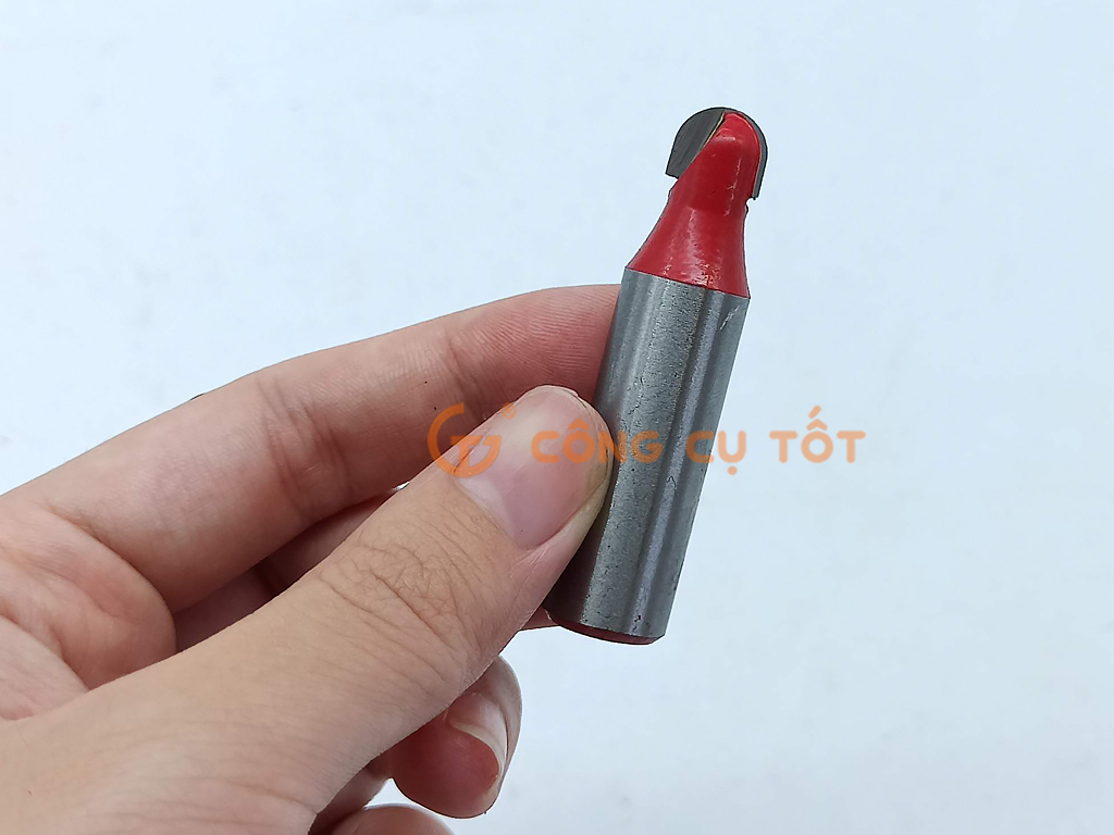 Mũi đào phay gỗ bán nguyệt ngang 1/2*3/8 chân 12.7mm cạnh cắt 10mm
