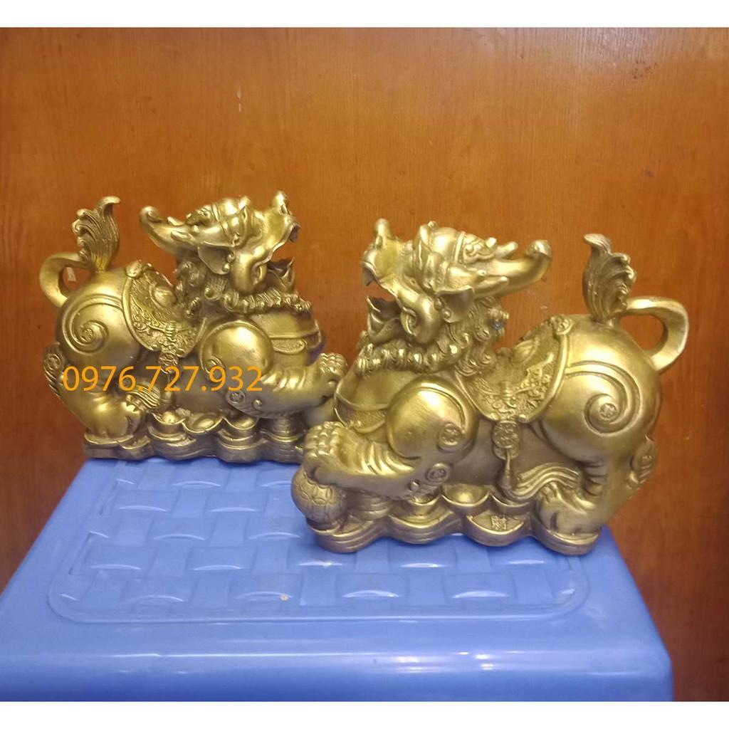 Tỳ hưu béo phong thủy dài 17cm, tỳ hưu phong thủy bằng đồng, tỳ hưu