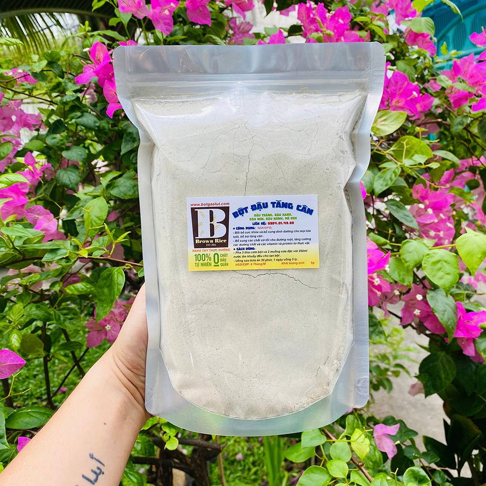 Bột Đậu Tăng Cân Brown Rice Đậu Trắng, Đậu Xanh, Đậu Đen, Đậu Nành, Mè Đen - Túi 01Kg