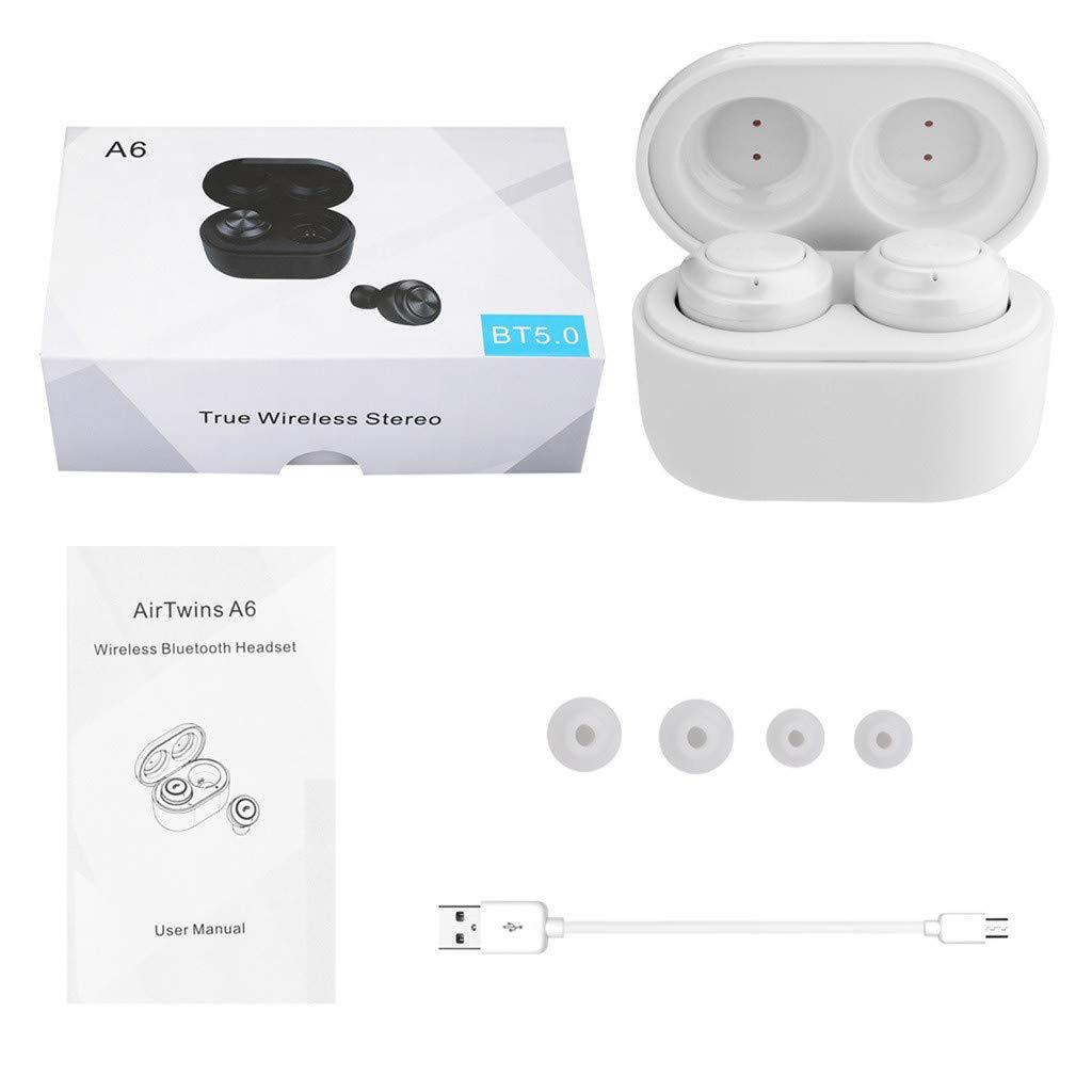 Handsfree Mini Bluetooth Headphones Wireless Earphones White