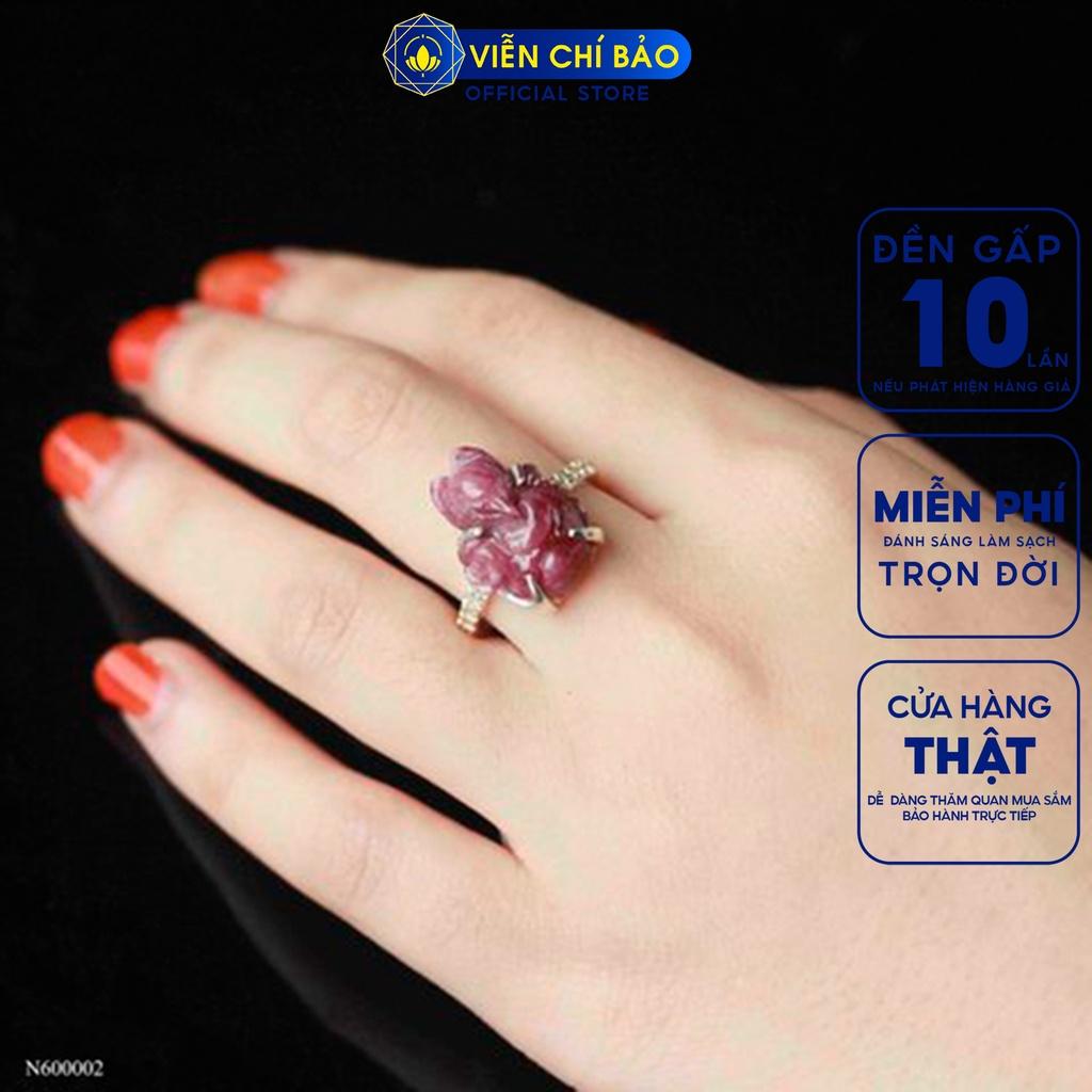 Nhẫn bạc nữ Hồ Ly Cửu Vỹ Thiên Hồ Ruby chất liệu bạc S925 Viễn Chí Bảo N600001