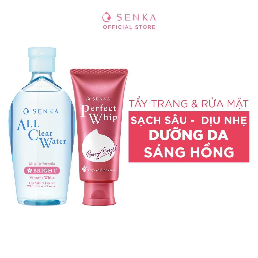Bộ sản phẩm dưỡng trắng và sáng hồng da Senka