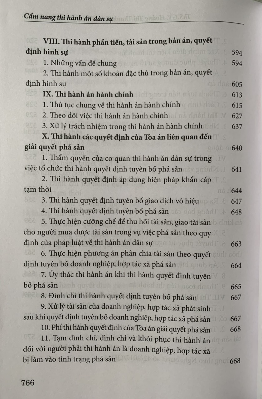 Cẩm nang thi hành án dân sự (Tái bản lần thứ nhất, có sửa đổi, bổ sung)