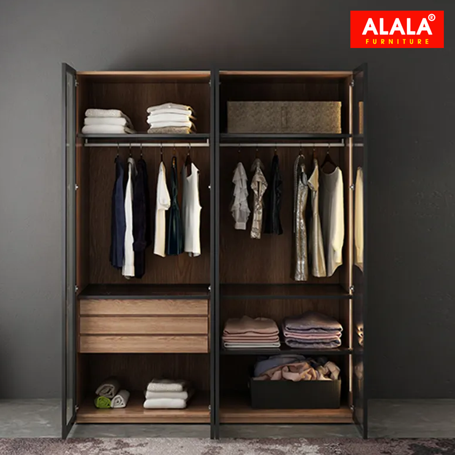 Tủ quần áo ALALA291 cánh kính cao cấp/ Miễn phí vận chuyển và lắp đặt/ Đổi trả 30 ngày/ Sản phẩm được bảo hành 5 năm từ thương hiệu ALALA