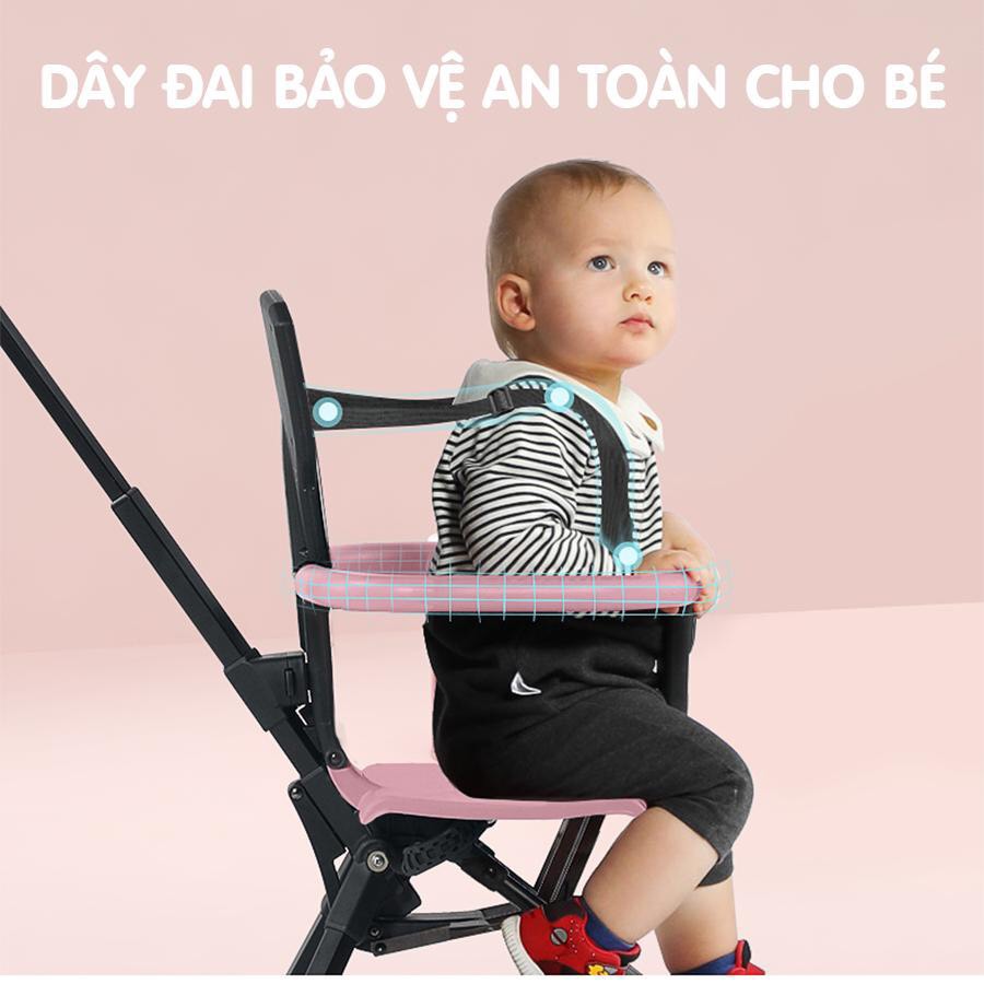 Xe đẩy đảo chiều, 2 chiều cho bé gấp gọn dụ lịch siêu nhẹ 3.7kg có thể mang lên máy bay mẫu mới nhất