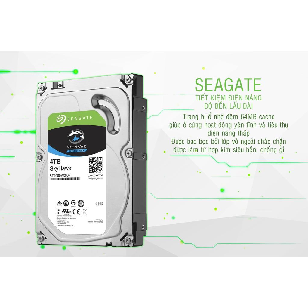 Ổ cứng 4T Seagate Skyhawk chuyên dụng chạy 24/24