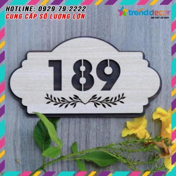 Bảng số phòng bằng gỗ cắt laser (nội dung theo yêu cầu trang trí phòng WoodLaserDecor.vn