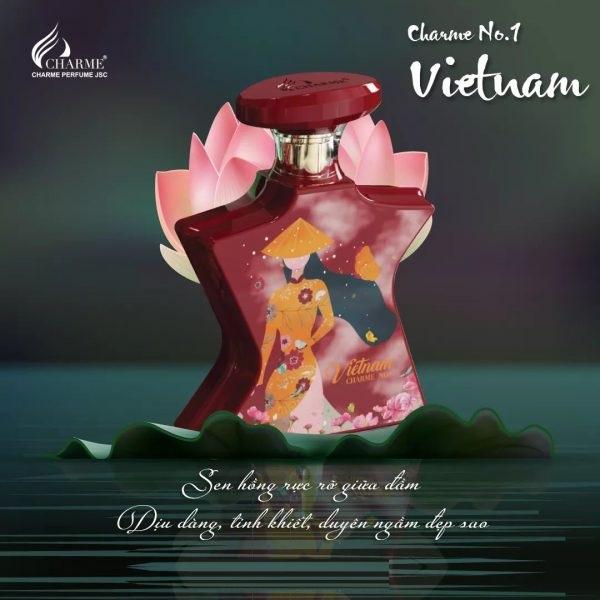 Nước hoa nữ cao cấp, Charme N0.1 Vietnam, lưu hương lâu, hương thơm truyền thống từ hoa sen, 100ml