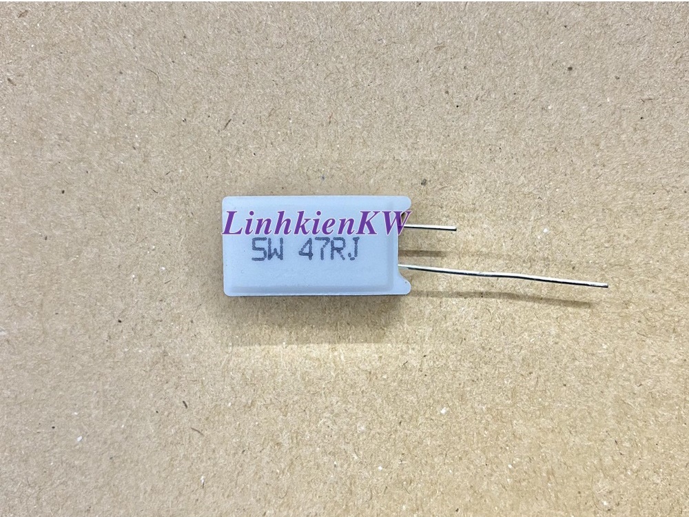 Trở Sứ Cắm 5W 47RJ 1% Chân Đồng, Mới 100%.