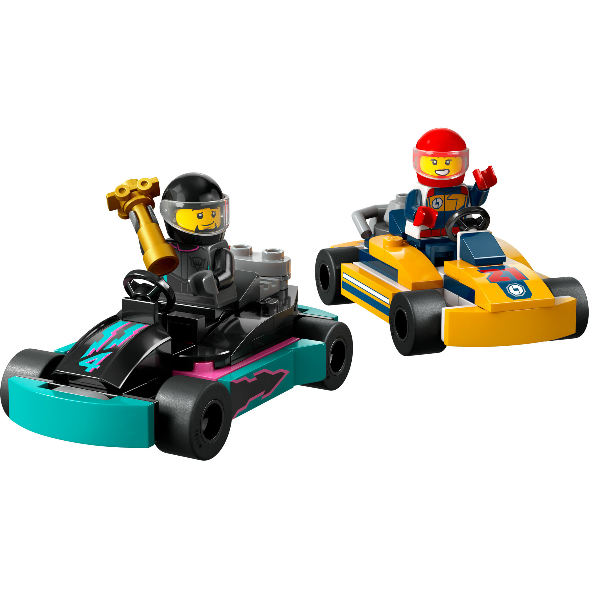 LEGO CITY 60400 Đồ chơi lắp ráp Bộ đôi xe đua Go-karts (99 chi tiết)