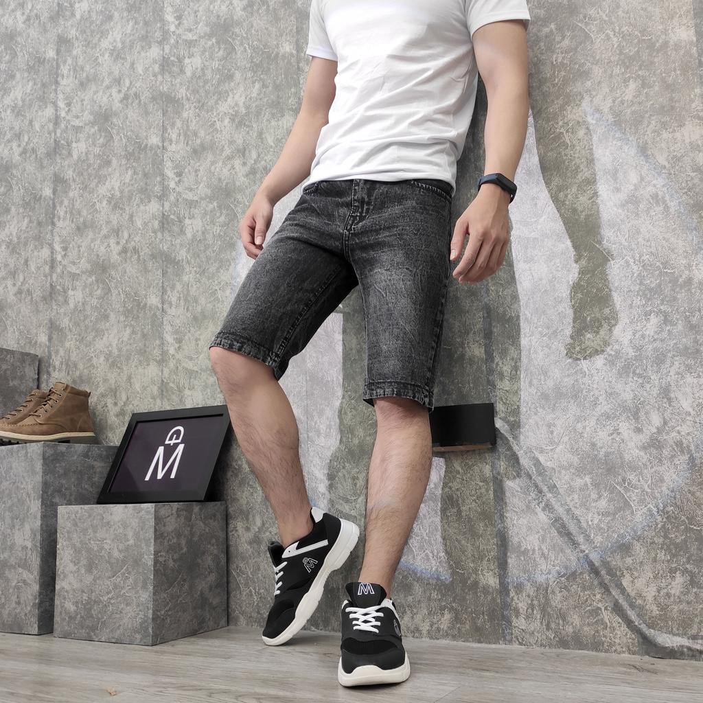 Quần short jean MĐ Q110 xám đậm