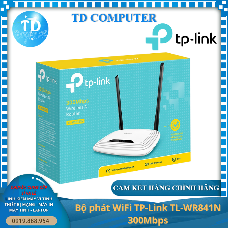 Bộ phát WiFi TP-Link TL-WR 841N - Hàng chính hãng FPT phân phối