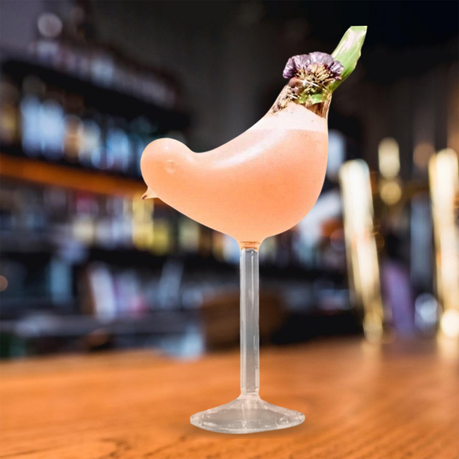 Bird Shaped Cocktail Glass juice Beverage Cups 150ml for Wedding Party