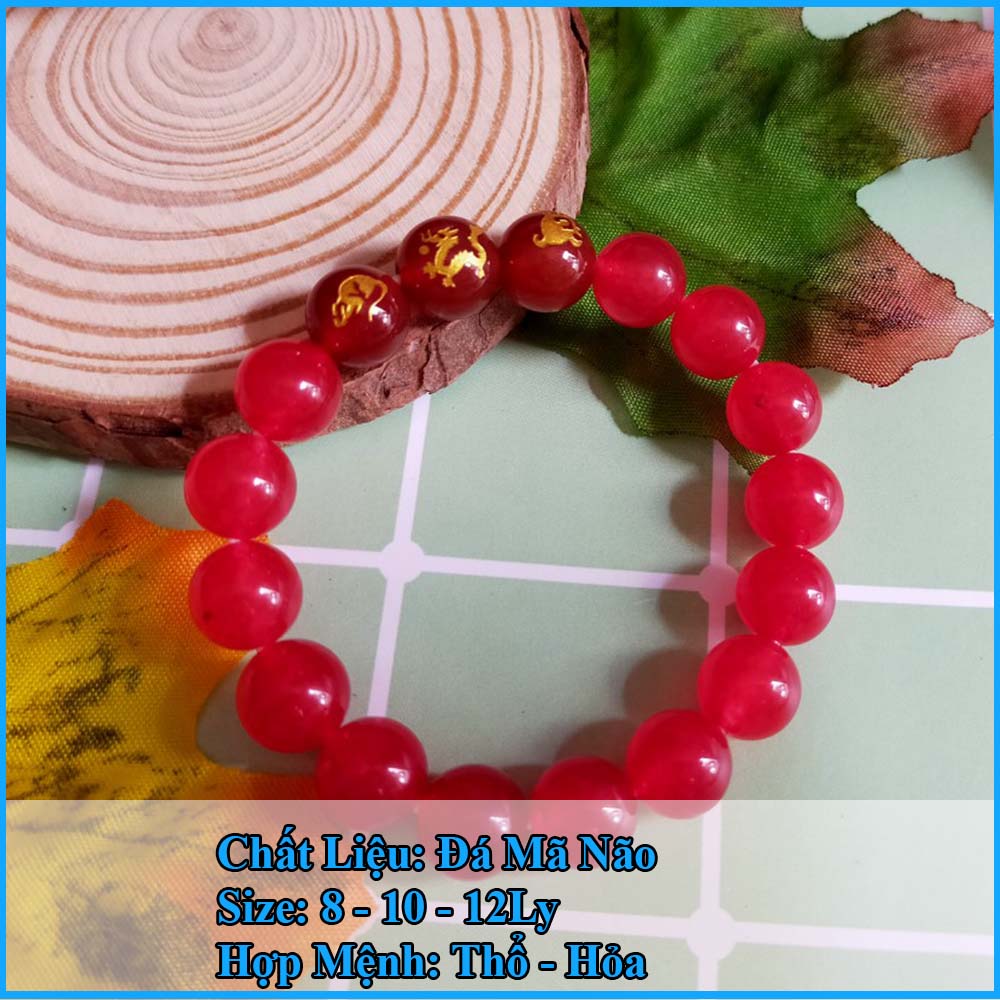Vòng tam hợp thân tý thìn mã não đỏ TH018 - Vòng tay tam hợp quý nhân - Vòng tay tam hợp bằng đá cho người tuổi thân tý thìn - Bảo hành 12 tháng - Vận chuyển toàn quốc - Nhận hàng thanh toán