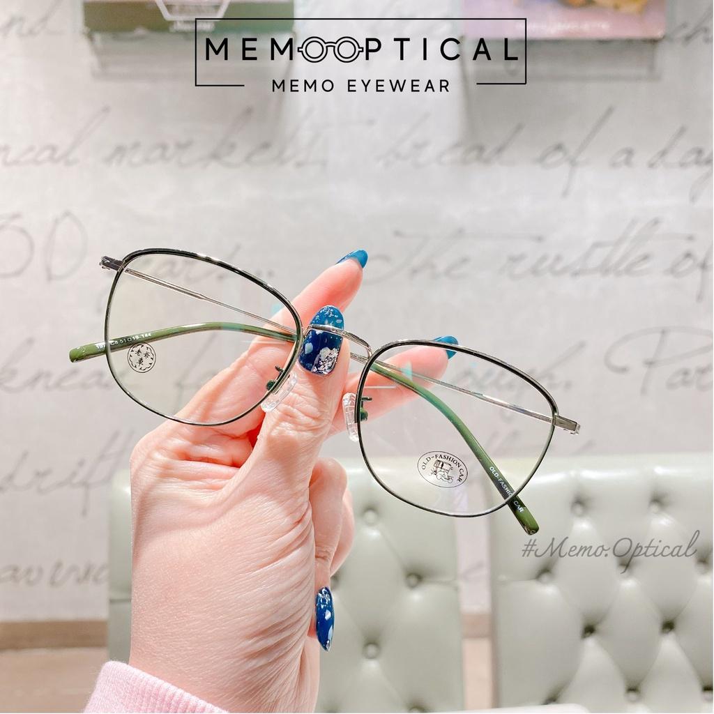 Gọng Kính Kim Loại Phong Cách Retro Hàn Quốc Thanh Mảnh Memo Optical OLD1972