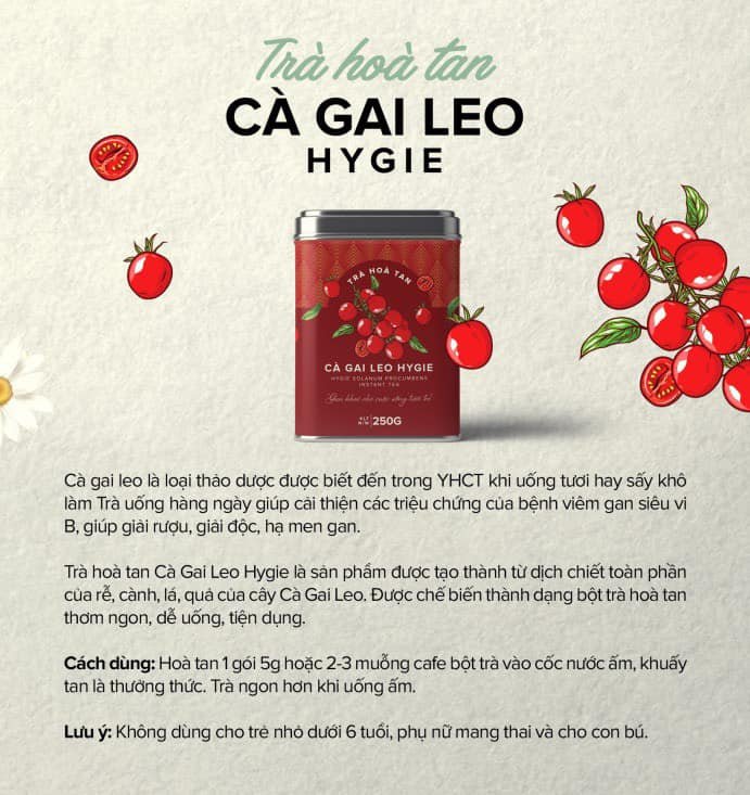 Trà Thảo Dược Cà Gai Leo Hygie Giải Độc Gan, Giải Rượu Bia, Mát Gan, Tăng Cường Sức Đề Kháng Hũ 250g