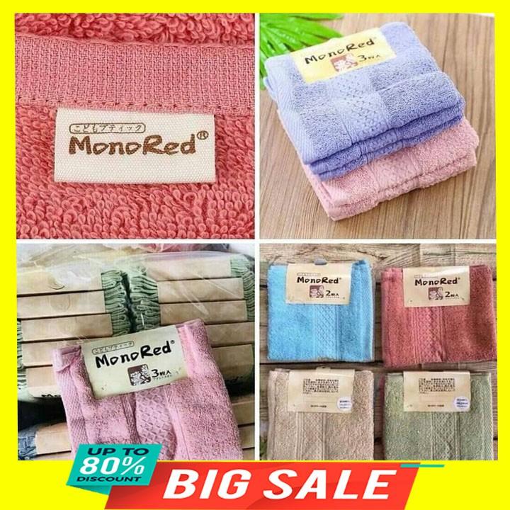 1 Chiếc khăn mặt Monored Nhật mềm mịn không xổ lông, 34x34cm
