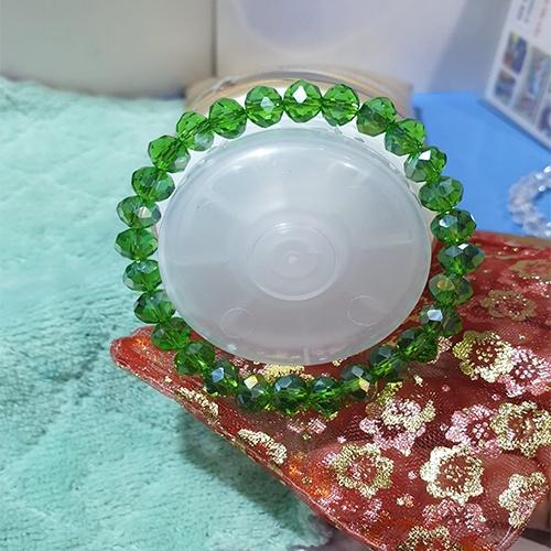 Vòng tay chuỗi pha lê bánh cam nhiều màu 8li
