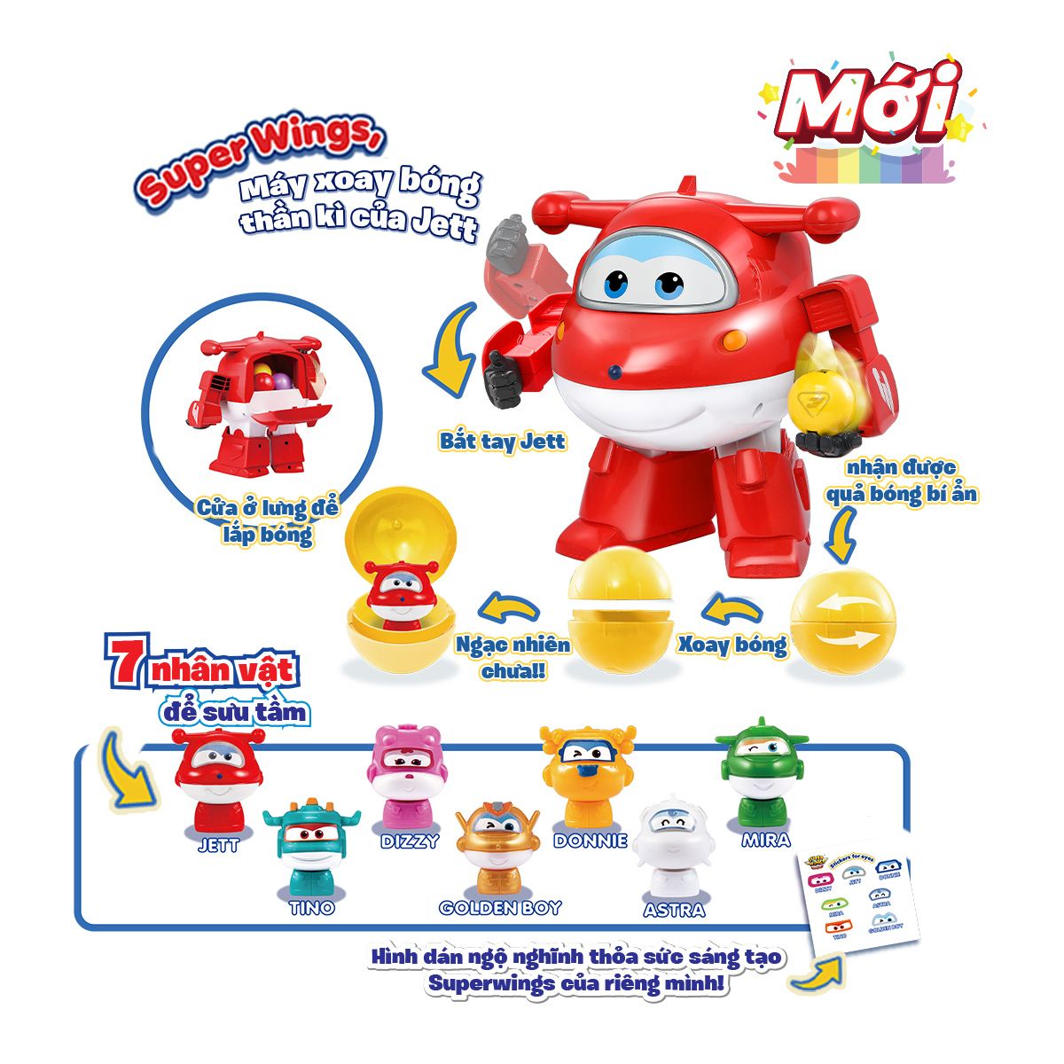 Đồ Chơi Máy Quay Bóng Thần Kì Của Jett SUPERWINGS EU770651