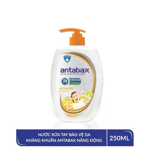 Combo 2 Nước Rửa Tay Bảo Vệ Da Kháng Khuẩn Antabax Active Deo Năng Động 250ml