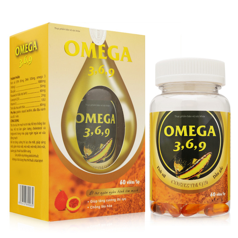 Viên Uống Omega 3, 6, 9 bổ não, tăng trí nhớ, sáng mắt
