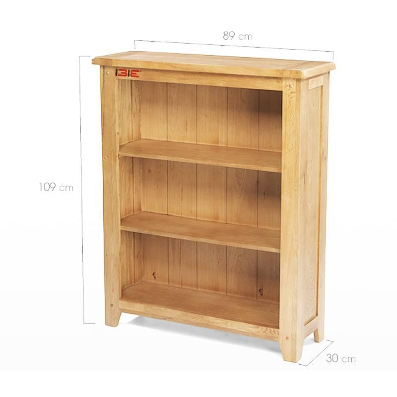 Tủ sách 3 ngăn Rustic gỗ sồi