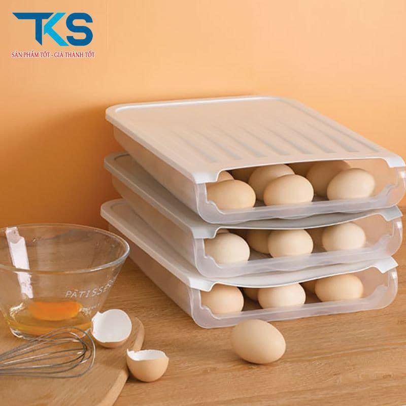 Khay đựng trứng đa năng, hộp đựng trứng có nắp đậy tiết kiệm không gian