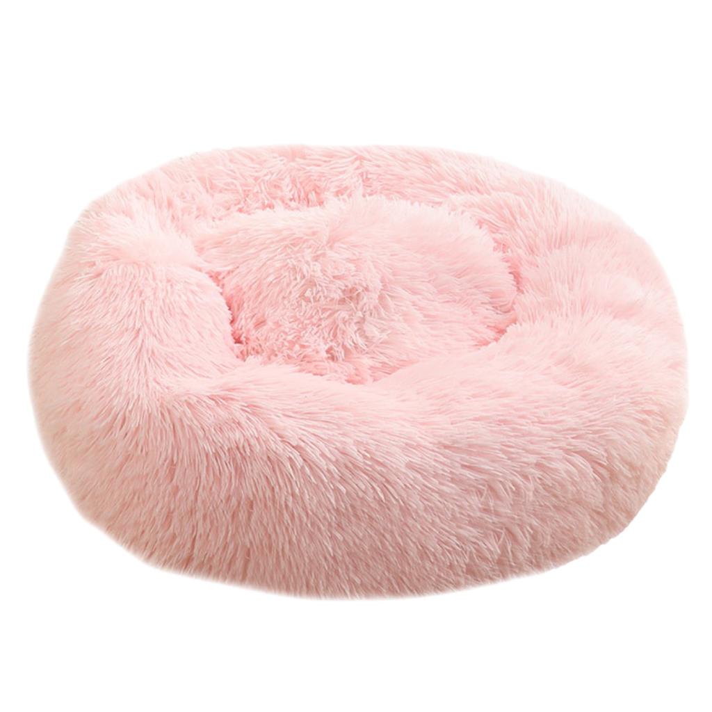 Pet Dog Sleeping Bed Indoor Pet Round Cozy Comfort Bed Nest Pink-40cm