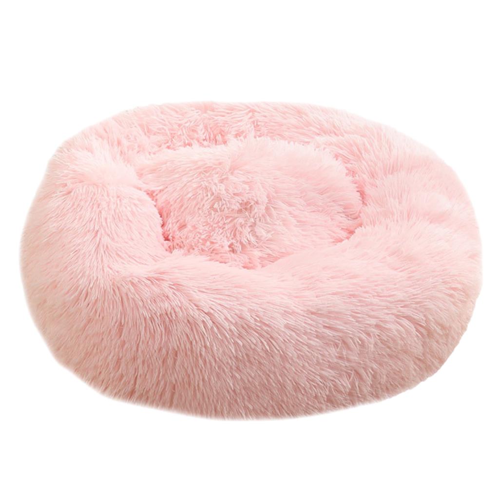 Pet Dog Sleeping Bed Indoor Pet Round Cozy Comfort Bed Nest  Pink-40cm