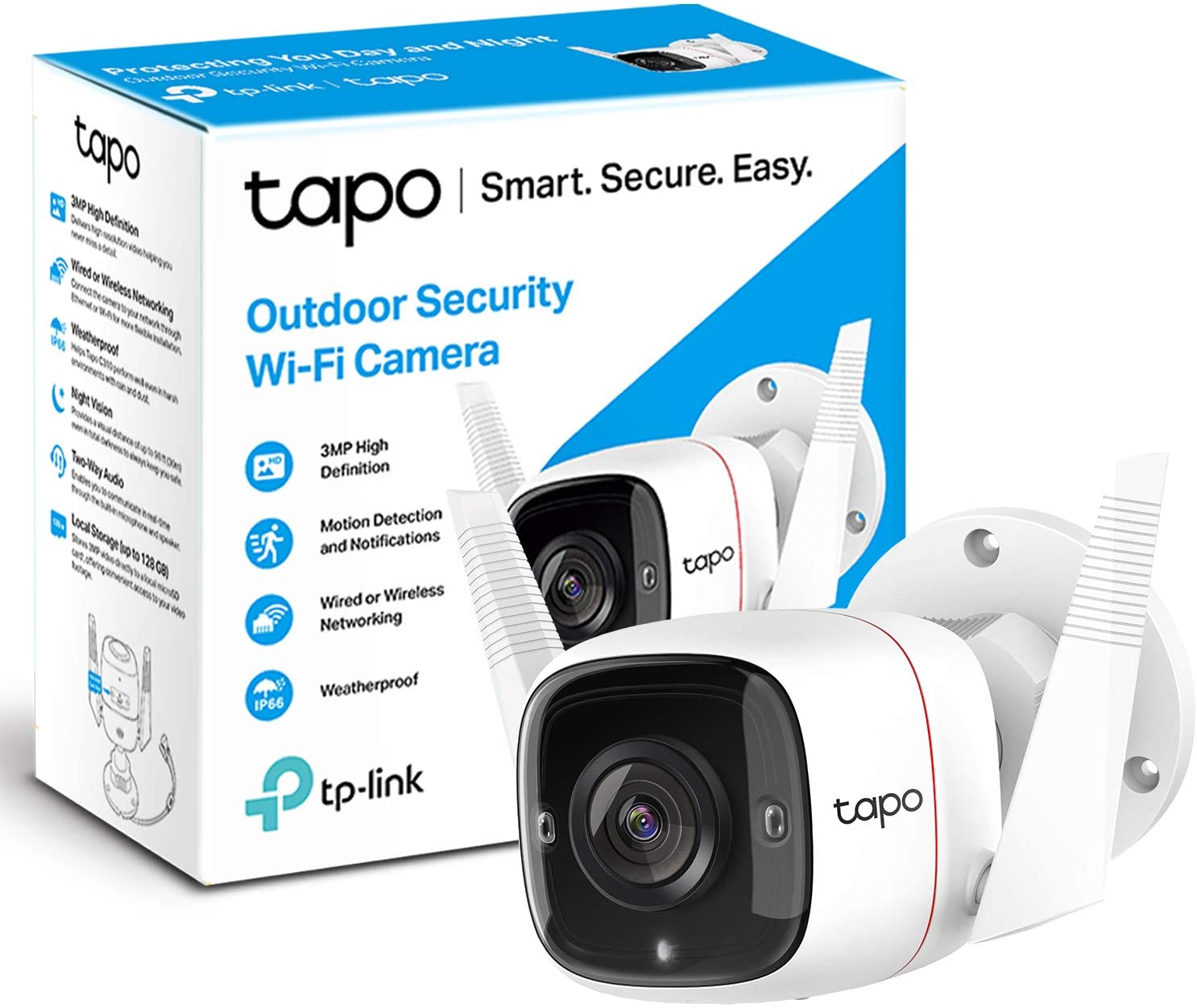 Camera Wifi TP-Link Tapo C310 3MP An Ninh Ngoài Trời Tặng Thẻ nhớ 32GB - Hàng Chính Hãng