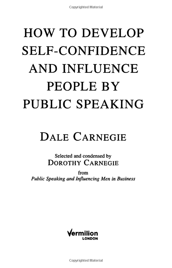 Sách How To Develop Self-Confidence And Influence People By Public Speaking (Mass Market Paperback)