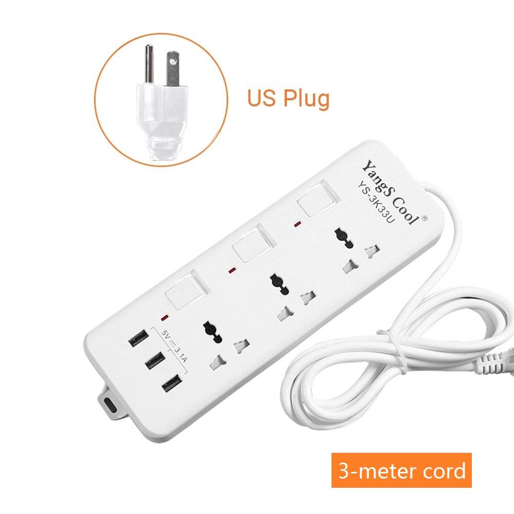 Ổ Cắm Điện Dài Đa Năng Với Cổng Usb Chuyển Mạch Riêng 250V, 10A, 3 Mét