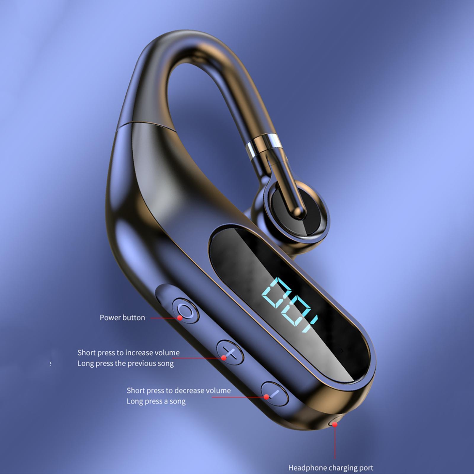 Bluetooth Headset Earpiece V5.0 Hands Calling Noise Cancelling