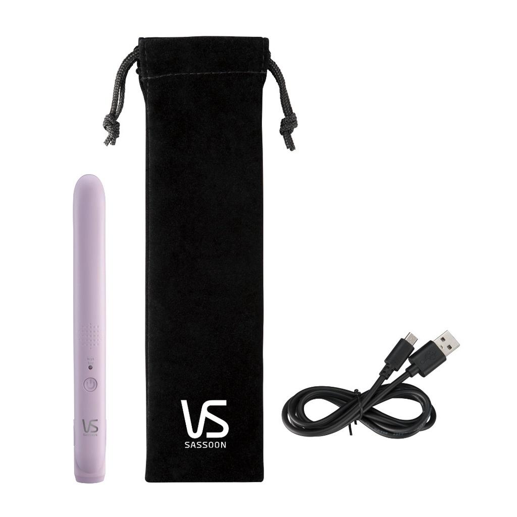 Máy duỗi tóc không dây VS Sassoon VSI Mini cáp sạc USB màu hồng