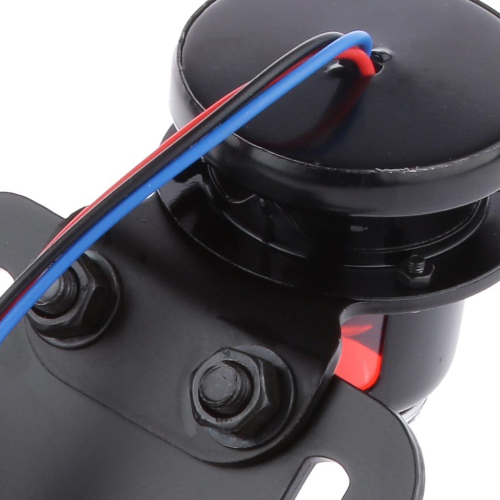 Motorcycle Custom LED Rear Stop Tail Light Lamp Red Lens with Black Holder Black
