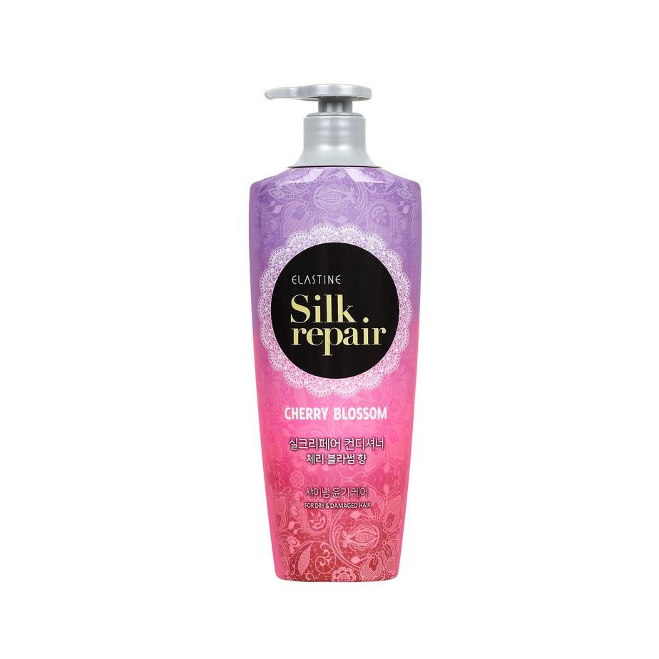 Kem xả chăm sóc và nuôi dưỡng tóc Elastine Silk Repair 550ml - Hương Hoa Anh Đào