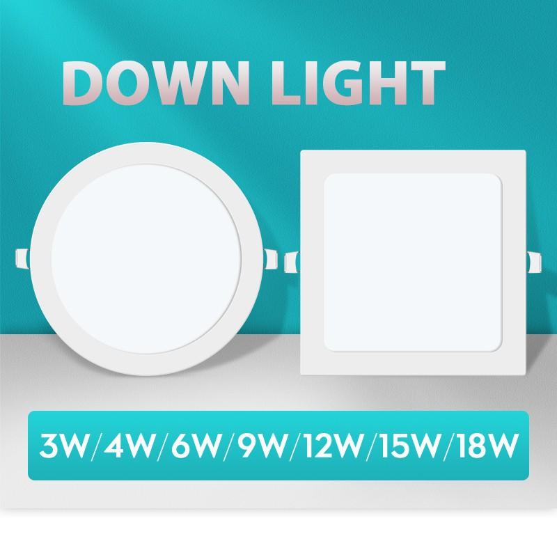 Đèn LED âm trần siêu mỏng 3W 6W 9W 12W 15W 18W tùy chọn tiện lợi